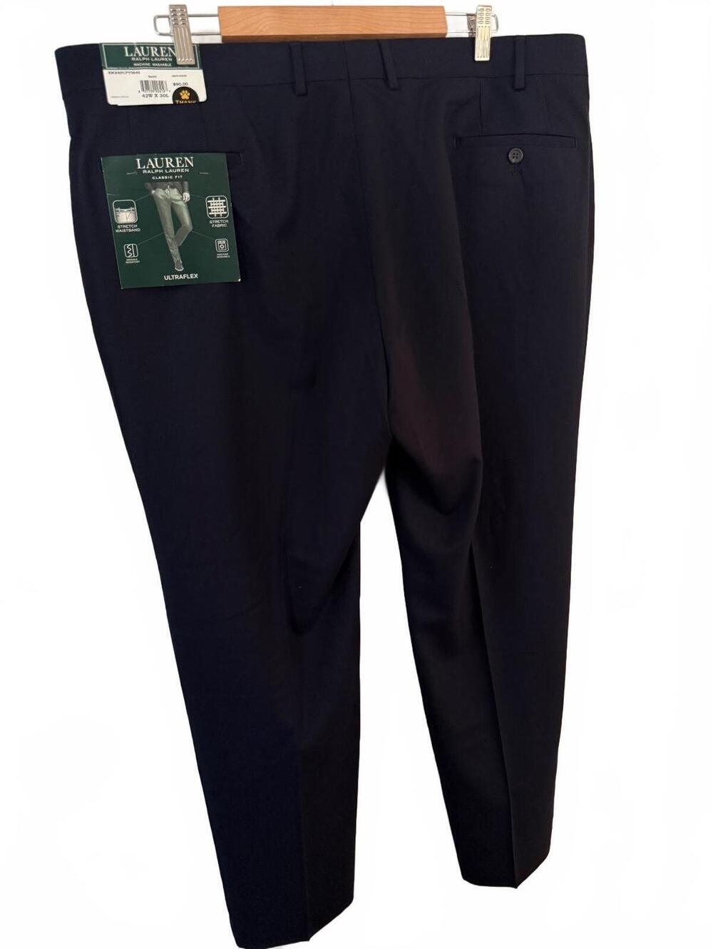 Lauren Ralph Lauren Ultraflex Navy Dress Pants 42W x 30L